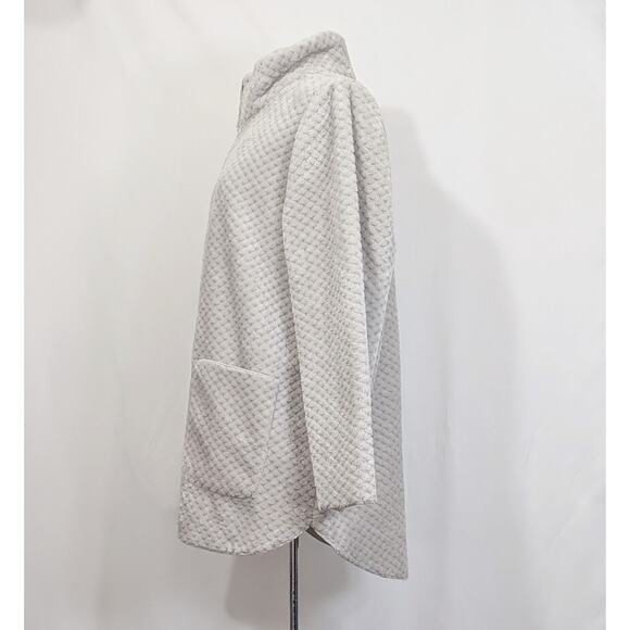 Habitat Clothes to Live In Gray Putty Sherpa Fleece Car Coat Misses Size L - Picture 3 of 7